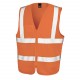 Gilet de sécurité zippé, Couleur : Fluorescent Orange, Taille : S / M