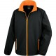 Veste Softshell Homme Printable, Couleur : Black / Orange, Taille : S