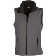 Bodywarmer Softshell Femme Printable, Couleur : Charcoal / Black, Taille : XS