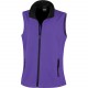 Bodywarmer Softshell Femme Printable, Couleur : Purple / Black, Taille : XS