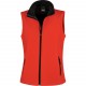 Bodywarmer Softshell Femme Printable, Couleur : Red / Black, Taille : XS