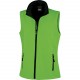 Bodywarmer Softshell Femme Printable, Couleur : Vivid Green / Black, Taille : XS
