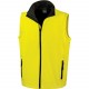 Bodywarmer Softshell Homme Printable, Couleur : Yellow / Black, Taille : S