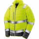 Veste de sécurité toucher doux, Couleur : Fluorescent Yellow / Grey, Taille : 3XL