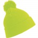 Bonnet Pompon Beanie, Couleur : Fluorescent Yellow, Taille : 