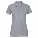 Polo Stretch Femme, Couleur : Light Oxford, Taille : L