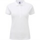 Polo Stretch Femme, Couleur : White (Blanc), Taille : L