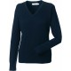 Pullover Femme Col V, Couleur : French Navy, Taille : S