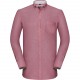 Chemise Oxford lavée Manches Longues, Couleur : Oxford Red / Cream, Taille : 3XL