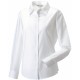 Chemise Oxford Femme Manches Longues, Couleur : White (Blanc), Taille : 3XL