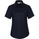 Chemise Femme Manches Courtes Oxford, Couleur : Bright Navy, Taille : 3XL