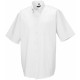 Chemise Oxford Homme Manches Courtes, Couleur : White (Blanc), Taille : 5XL