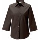 Chemise Femme, Manches 3 / 4, Couleur : Chocolate, Taille : S