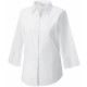 Chemise Femme, Manches 3 / 4, Couleur : White (Blanc), Taille : S