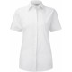 Chemise Femme Manches Courtes : Ultimate Stretch , Couleur : White (Blanc), Taille : XS