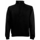Sweat-Shirt Col Zippé Premium (62-032-0), Couleur : Black (Noir), Taille : XXL