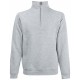 Sweat-Shirt Col Zippé Premium (62-032-0), Couleur : Heather Grey, Taille : XXL