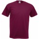 T-Shirt Manches Courtes : Super Premium, Couleur : Wine (Bordeaux), Taille : S