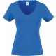 T-Shirt Femme Col V : Lady Fit Valueweight V Neck, Couleur : Royal Blue, Taille : XS