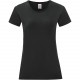 T-Shirt Femme Iconic-T, Couleur : Black (Noir), Taille : L