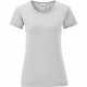 T-Shirt Femme Iconic-T, Couleur : Heather Grey, Taille : L
