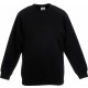 Sweat-Shirt Enfant Manches Raglan, Couleur : Black (Noir), Taille : 3 / 4 Ans