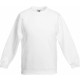 Sweat-Shirt Enfant Col Rond Classic, Couleur : White (Blanc), Taille : 3 / 4 Ans