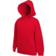 Sweat-Shirt Capuche Enfant, Couleur : Red (Rouge), Taille : 5 / 6 Ans