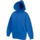 Sweat-Shirt Capuche Zippé Enfant, Couleur : Royal Blue, Taille : 5 / 6 Ans