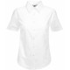 Chemise Femme Oxford Manches Courtes, Couleur : White (Blanc), Taille : S