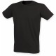T-Shirt Homme Extensible Col Rond : Feel Good T, Couleur : Black (Noir), Taille : S