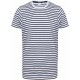 T-shirt Rayé unisexe, Couleur : White / Oxford Navy, Taille : L