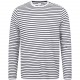 T-Shirt Rayé Manches Longues, Couleur : White / Oxford Navy, Taille : XXS