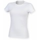 T-Shirt Femme Col Rond : Feel Godd T , Couleur : White (Blanc), Taille : S