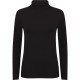 T-shirt Femme col roulé Feel Good, Couleur : Black (Noir), Taille : L