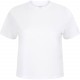 T-Shirt Court Coupe Carrée Femme, Couleur : Blanc, Taille : XXS