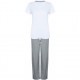 Kit Pyjama - version longue, Couleur : White / Heather Grey, Taille : L