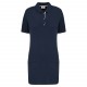 Polo Long Manches Courtes Femme, Couleur : Navy / Oxford Grey, Taille : XS