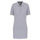Polo Long Manches Courtes Femme, Couleur : Oxford Grey / Navy, Taille : XS