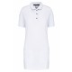 Polo Long Manches Courtes Femme, Couleur : White / Navy, Taille : XS