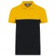 Polo Bicolore Écoresponsable Manches Courtes Unisexe, Couleur : Black / Yellow, Taille : 3XL