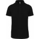 Polo Col Boutons Pression Manches Courtes Homme, Couleur : Black, Taille : XS