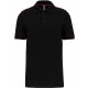 Polo Daytoday Contrasté Manches Courtes Homme, Couleur : Black / Red, Taille : 3XL