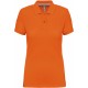 Polo Manches Courtes Femme, Couleur : Orange, Taille : XS