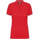 Polo Manches Courtes Femme, Couleur : Red, Taille : XS