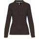 Polo Manches Longues Femme, Couleur : Dark Grey, Taille : XS