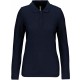 Polo Manches Longues Femme, Couleur : Navy, Taille : XS
