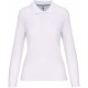 Polo Manches Longues Femme, Couleur : White, Taille : XS