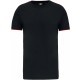 T-Shirt Daytoday Manches Courtes Homme, Couleur : Black / Red, Taille : 3XL