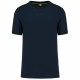 T-Shirt Daytoday Manches Courtes Homme, Couleur : Navy / Fluorescent Yellow, Taille : 3XL